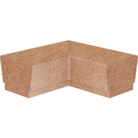 Our Town 90 Degree Concrete Square Corner Bench, 48"L x 48"W x 18"H, Sand