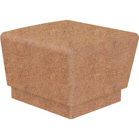 Our Town Concrete Square End Bench, 24"L x 24"W x 18"H, Sand