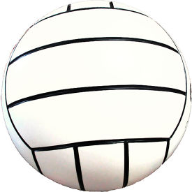 Volleyball Concrete Bollard, 24" Dia. x 24"H, Star/Black