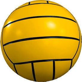 Volleyball Concrete Bollard, 24" Dia. x 24"H, Yellow/Black