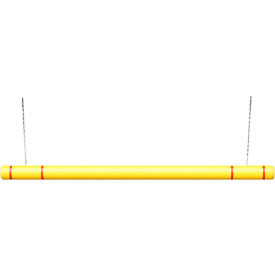 Clearance Bar, 80"L, Yellow with Red Tape, HDPE