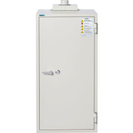 Battery Charging Safe, 24 Outlets, 27-1/4"W x 28"D x 57"H, Off White