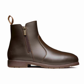 Female-Fit Size 10 W Wide 6-Inch Work Boot Steel Toe Vegan Brown