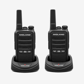 BizTalk FRS Heavy Duty Business Radio, Analog, 22 Channels, 2 Watts, Black, Pack of 2