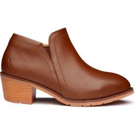 Female-Fit Size 12 M Regular Ankle Safety Bootie Steel Toe Amber Brown