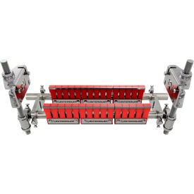 Double Bladed Scraper/Finger Cleaner For 0"-24" Wide, Red
