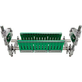 Double Bladed Scraper/Finger Cleaner Standard For 0"-24" Wide, Green