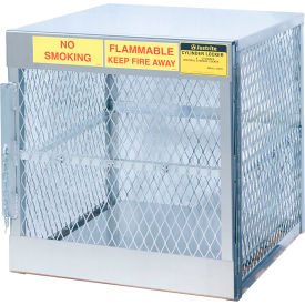 Vertical Cylinder Storage Cabinet, Manual Close, 30"Wx32"Dx33-1/2"H, 4 Cylinder Cap.