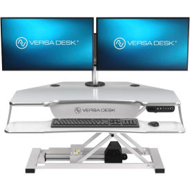 Power Pro Corner Electric Standing Desk, 36" x 31", White On White