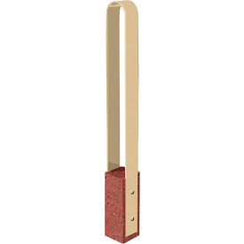 Collaboration Vault Bike Bollard, Short/Rounded, 2-Bike Capacity, Brick Red/Sand