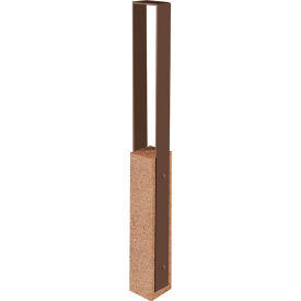 Collaboration Vault Bike Bollard, Medium/Square, 2-Bike Capacity, Sand/Brown