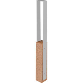 Collaboration Vault Bike Bollard, Medium/Square, 2-Bike Capacity, Sand/Aluminum