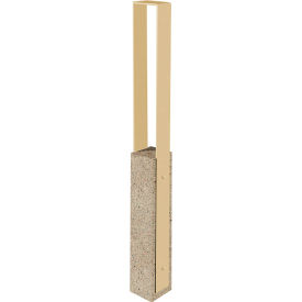 Collaboration Vault Bike Bollard, Medium/Square, 2-Bike Capacity, Gray/Sand