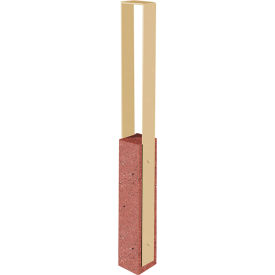 Collaboration Vault Bike Bollard, Medium/Square, 2-Bike Capacity, Brick Red/Sand