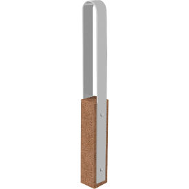 Collaboration Vault Bike Bollard, Medium/Rounded, 2-Bike Capacity, Sand/Aluminum