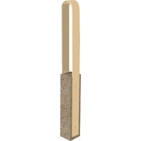 Collaboration Vault Bike Bollard, Medium/Rounded, 2-Bike Capacity, Gray/Sand