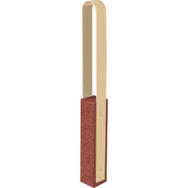 Collaboration Vault Bike Bollard, Medium/Rounded, 2-Bike Capacity, Brick Red/Sand
