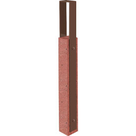 Collaboration Vault Bike Bollard, Tall/Square, 2-Bike Capacity, Brick Red/Brown