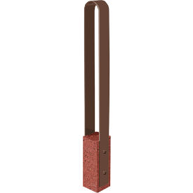 Collaboration Vault Bike Bollard, Short/Rounded, 2-Bike Capacity, Brick Red/Brown