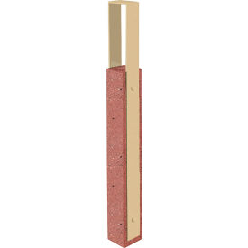 Collaboration Vault Bike Bollard, Tall/Square, 2-Bike Capacity, Brick Red/Sand