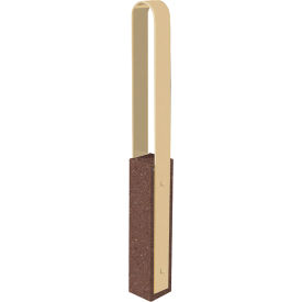 Collaboration Vault Bike Bollard, Medium/Rounded, 2-Bike Capacity, Brown/Sand