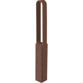Collaboration Vault Bike Bollard, Medium/Rounded, 2-Bike Capacity, Brown