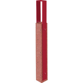 Collaboration Vault Bike Bollard, Tall/Square, 2-Bike Capacity, Brick Red/Fireweed
