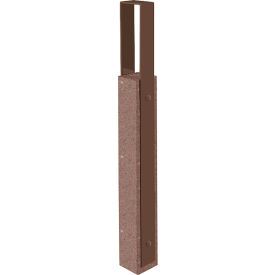 Collaboration Vault Bike Bollard, Tall/Square, 2-Bike Capacity, Brown