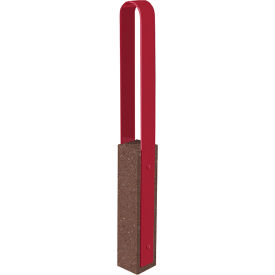Collaboration Vault Bike Bollard, Medium/Rounded, 2-Bike Capacity, Brown/Fireweed
