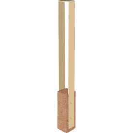 Collaboration Vault Bike Bollard, Short/Square, 2-Bike Capacity, Sand