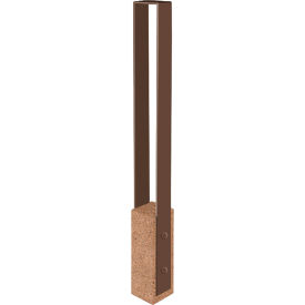 Collaboration Vault Bike Bollard, Short/Square, 2-Bike Capacity, Sand/Brown