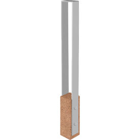 Collaboration Vault Bike Bollard, Short/Square, 2-Bike Capacity, Sand/Aluminum