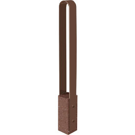 Collaboration Vault Bike Bollard, Short/Rounded, 2-Bike Capacity, Brown