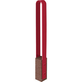 Collaboration Vault Bike Bollard, Short/Rounded, 2-Bike Capacity, Brown/Fireweed