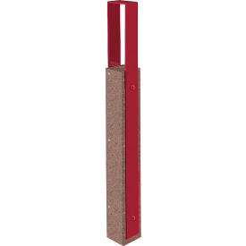 Collaboration Vault Bike Bollard, Tall/Square, 2-Bike Capacity, Brown/Fireweed