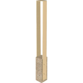 Collaboration Vault Bike Bollard, Short/Square, 2-Bike Capacity, Gray/Sand