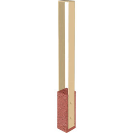 Collaboration Vault Bike Bollard, Short/Square, 2-Bike Capacity, Brick Red/Sand