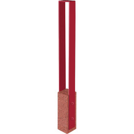 Collaboration Vault Bike Bollard, Short/Square, 2-Bike Cap., Brick Red/Fireweed