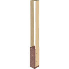Collaboration Vault Bike Bollard, Short/Square, 2-Bike Capacity, Brown/Sand