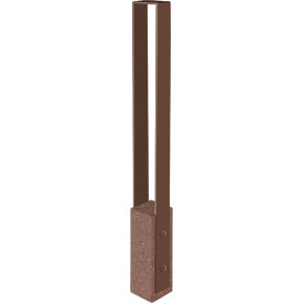 Collaboration Vault Bike Bollard, Short/Square, 2-Bike Capacity, Brown