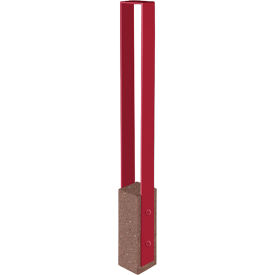 Collaboration Vault Bike Bollard, Short/Square, 2-Bike Capacity, Brown/Fireweed