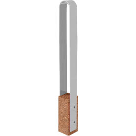 Collaboration Vault Bike Bollard, Short/Rounded, 2-Bike Capacity, Sand/Aluminum