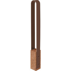 Collaboration Vault Bike Bollard, Short/Rounded, 2-Bike Capacity, Sand/Brown