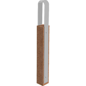 Collaboration Vault Bike Bollard, Tall/Rounded, 2-Bike Capacity, Sand/Aluminum