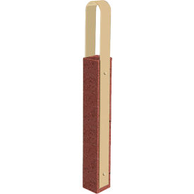 Collaboration Vault Bike Bollard, Tall/Rounded, 2-Bike Capacity, Brick Red/Sand