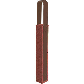 Collaboration Vault Bike Bollard, Tall/Rounded, 2-Bike Capacity, Brick Red/Brown