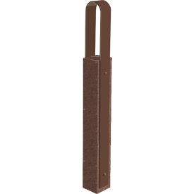 Collaboration Vault Bike Bollard, Tall/Rounded, 2-Bike Capacity, Brown