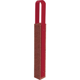 Collaboration Vault Bike Bollard, Tall/Rounded, 2-Bike Cap., Brick Red/Fireweed