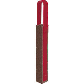 Collaboration Vault Bike Bollard, Tall/Rounded, 2-Bike Capacity, Brown/Fireweed