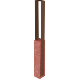 Collaboration Vault Bike Bollard, Medium/Square, 2-Bike Capacity, Brick Red/Brown